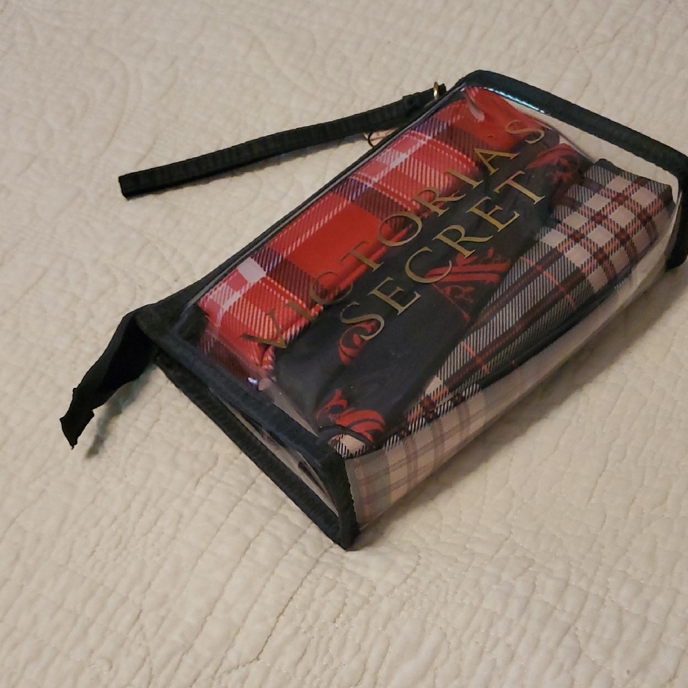 Victoria's Secret Red and Black Toiletry Bag